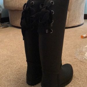 Coach Lace up Rain Boots